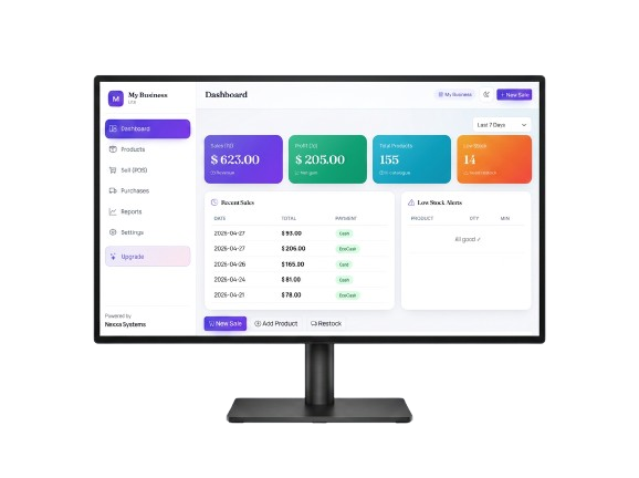SmartStore dashboard on desktop monitor